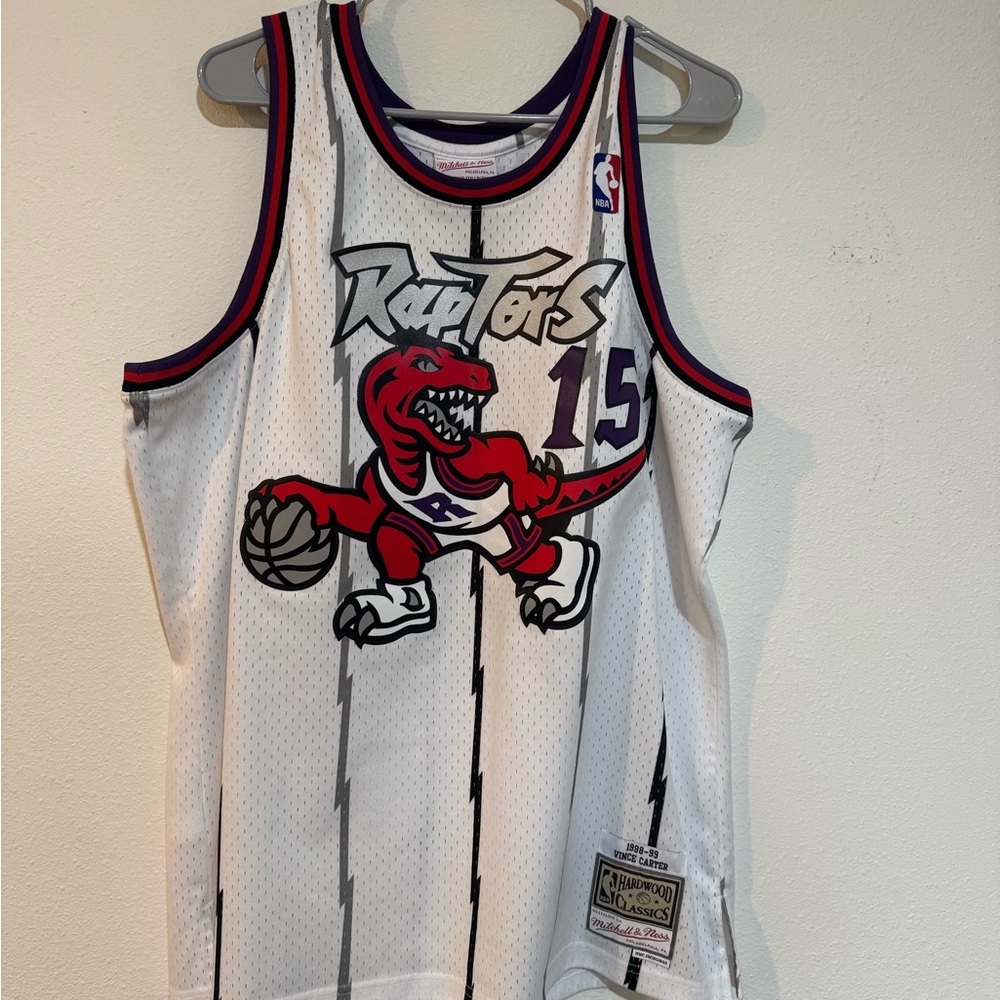 Mitchell & Ness Raptors Jersey - White, Red, Purple
